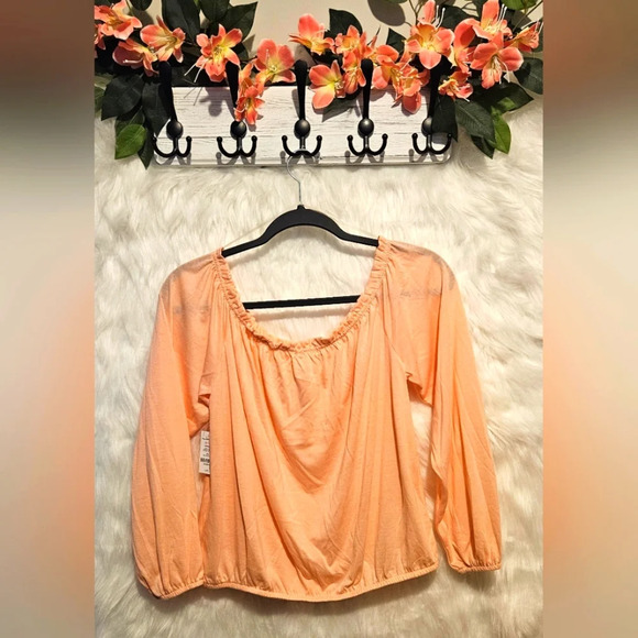 Ardene Love Off-Shoulder Super Soft Coral Top - Picture 2 of 4